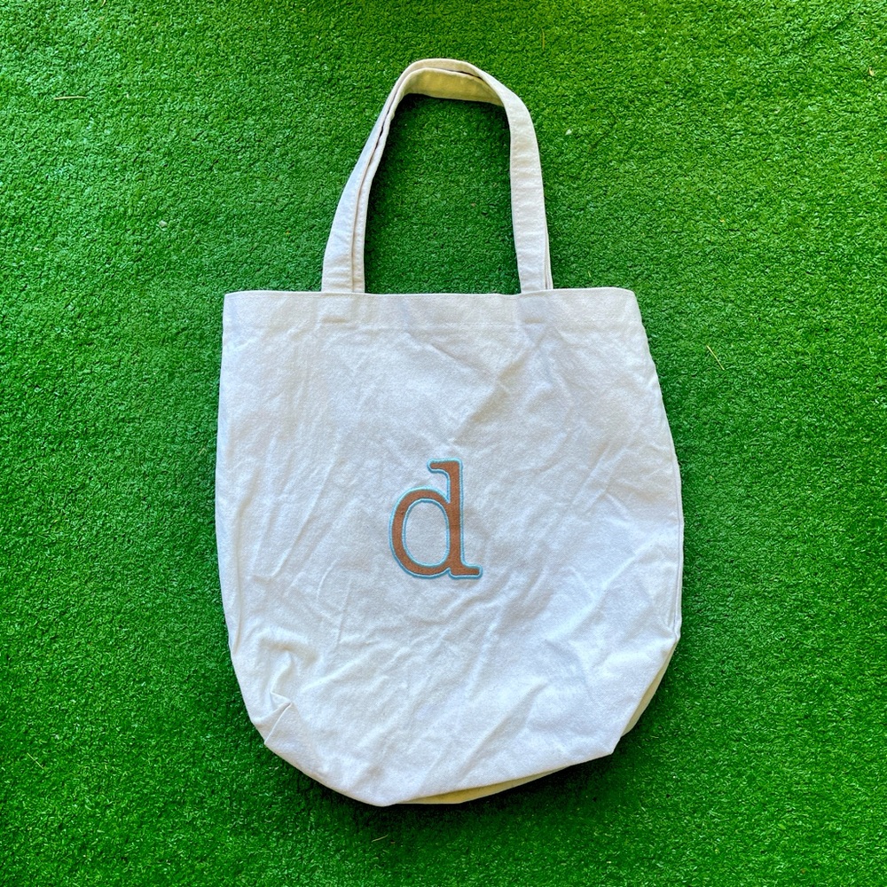 Cream white tote bag